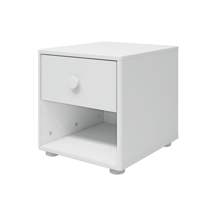 Flexa. Συρταριέρα Roomie με ένα συρτάρι, πόμολο λευκό - Λευκό/ λευκό