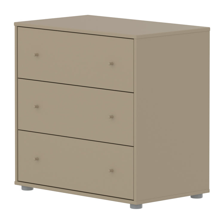 FLEXA. Συρταριέρα Saga με 3 συρτάρια. Μπεζ/ Μπεζ πόμολα.