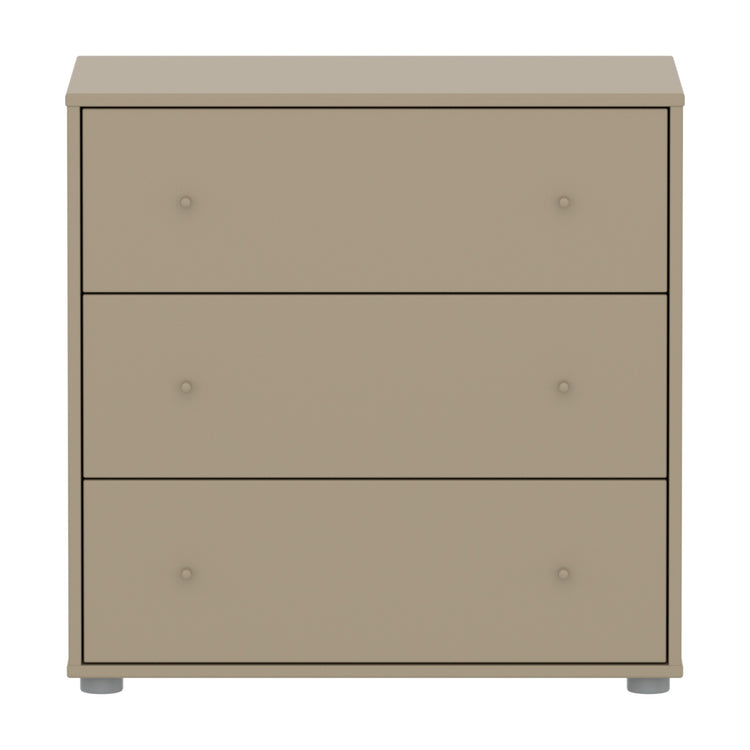 FLEXA. Συρταριέρα Saga με 3 συρτάρια. Μπεζ/ Μπεζ πόμολα.