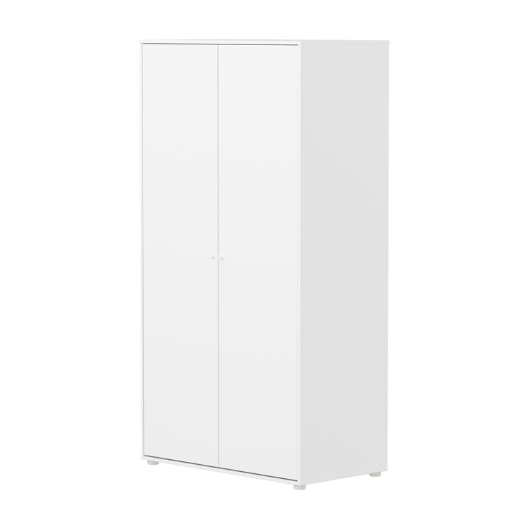 FLEXA. Ντουλάπα Saga. Λευκό/ λευκά πόμολα/ λευκά πόδια.