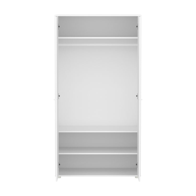 FLEXA. Ντουλάπα Saga. Λευκό/ λευκά πόμολα/ λευκά πόδια.