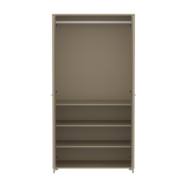 FLEXA. Ντουλάπα Saga. Μπεζ/ δρυς πόμολα/ δρυς πόδια