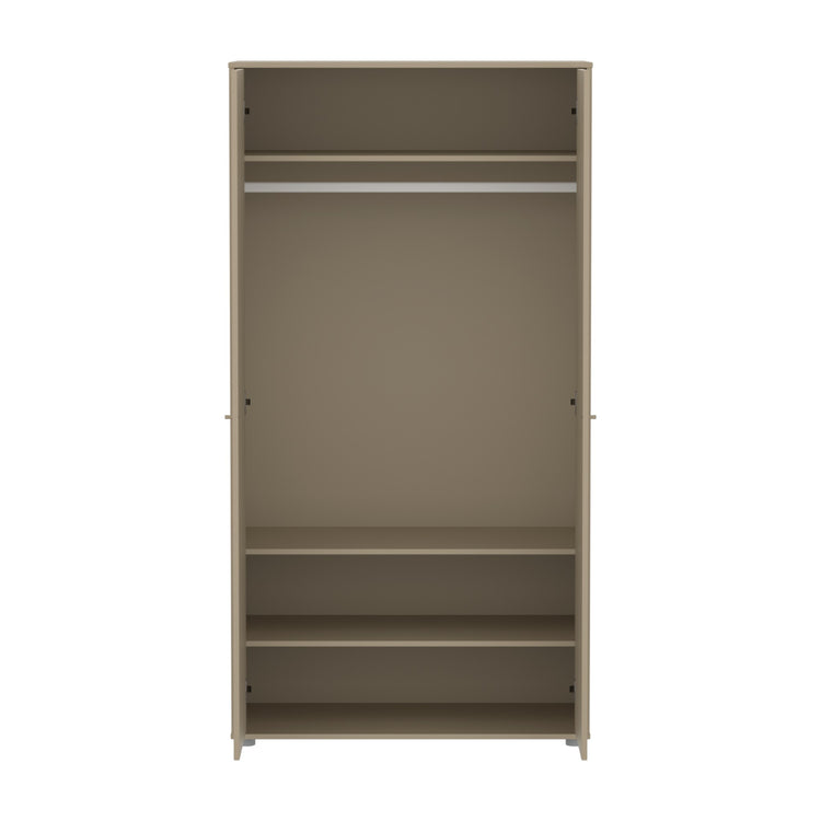 FLEXA. Ντουλάπα Saga. Μπεζ/ δρυς πόμολα/ δρυς πόδια