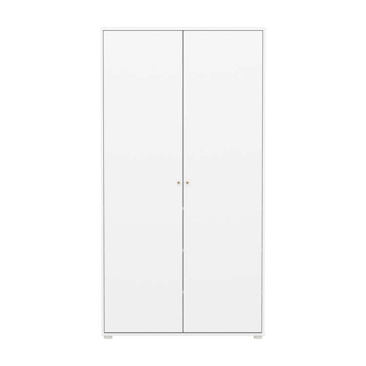 FLEXA. Ντουλάπα Saga. Λευκό/ δρυς πόμολα/ δρυς πόδια