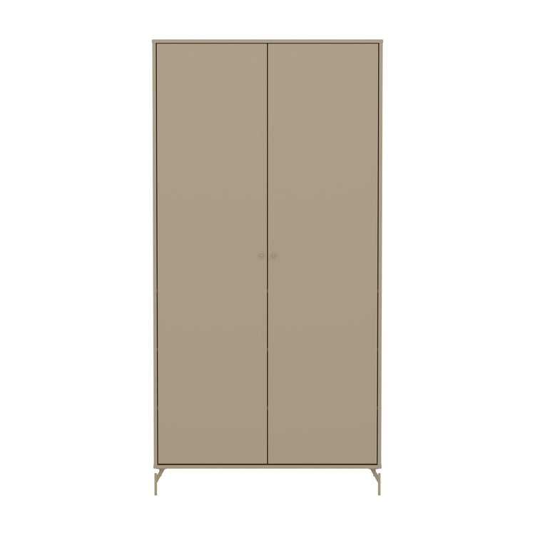 FLEXA. Ντουλάπα Saga. Μπεζ/ μπεζ πόμολα/ μπεζ πόδια.