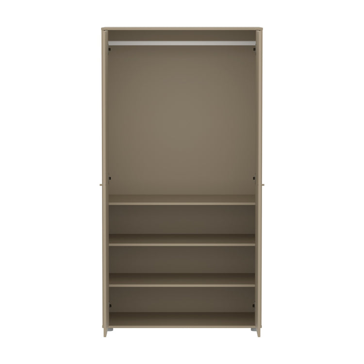 FLEXA. Ντουλάπα Saga. Μπεζ/ μπεζ πόμολα/ μπεζ πόδια.