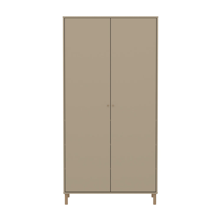 FLEXA. Ντουλάπα Saga. Μπεζ/ δρυς πόμολα/ δρυς πόδια