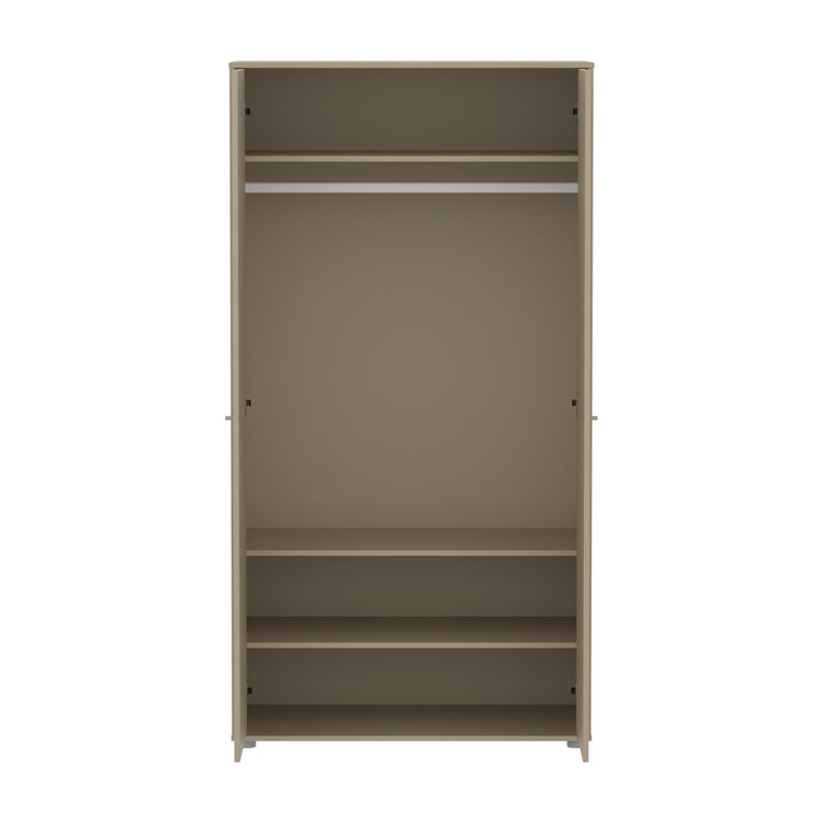 FLEXA. Ντουλάπα Saga. Μπεζ/ δρυς πόμολα/ δρυς πόδια