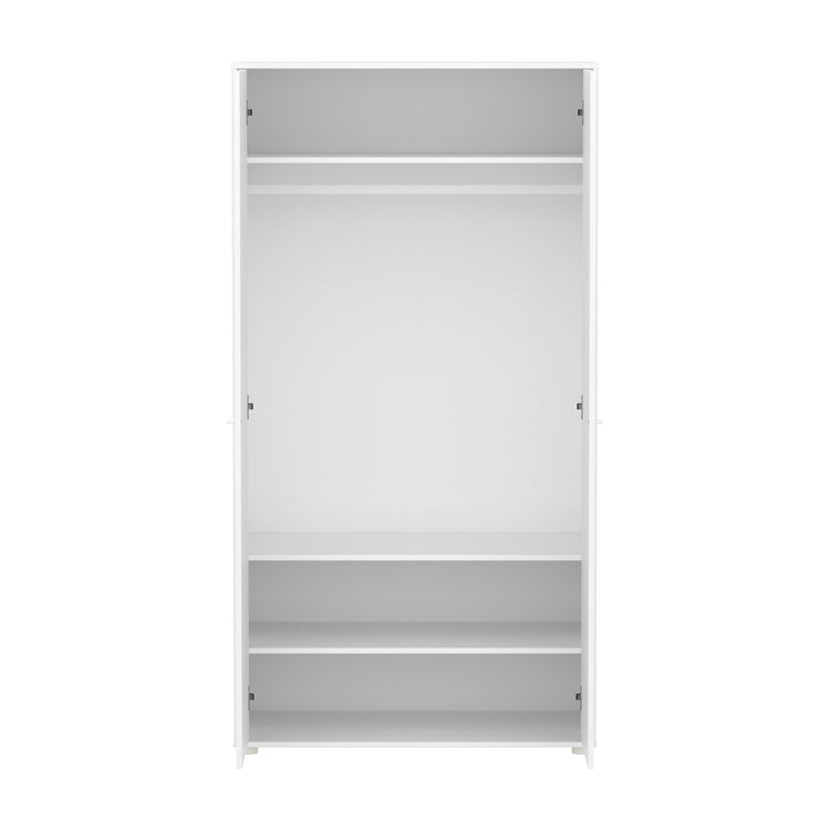 FLEXA. Ντουλάπα Saga. Λευκό/ δρυς πόμολα/ δρυς πόδια