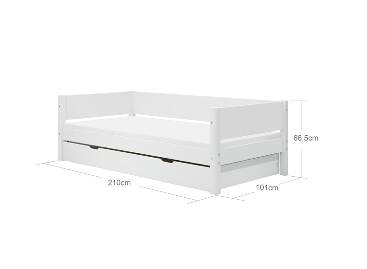 Flexa. Κρεβάτι White με κρεβάτι φιλοξενίας - 210εκ - Λευκό
