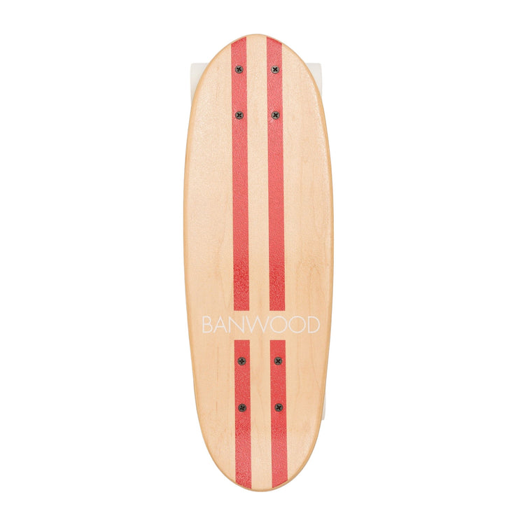 BANWOOD. Skateboard Κόκκινο Ριγέ