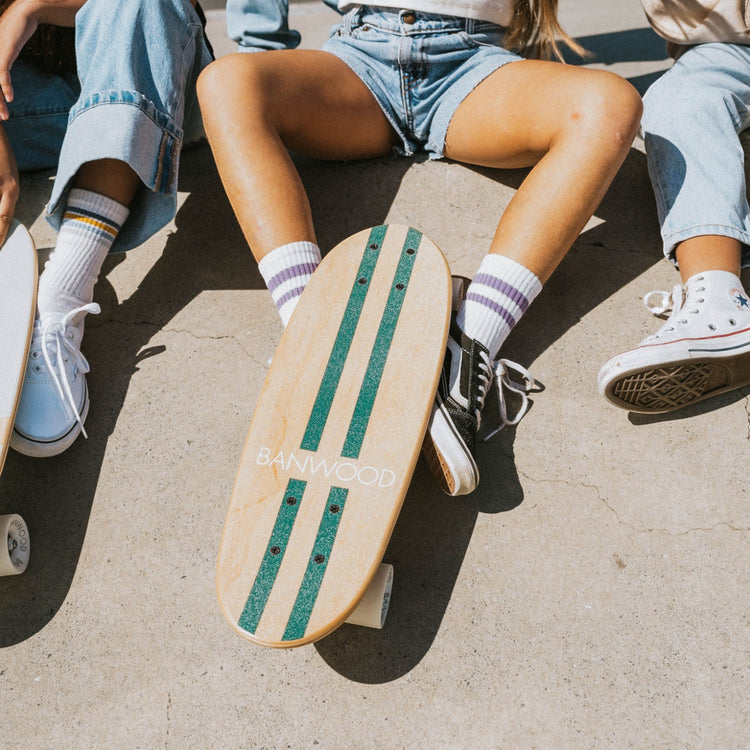 BANWOOD. Skateboard Κόκκινο Ριγέ