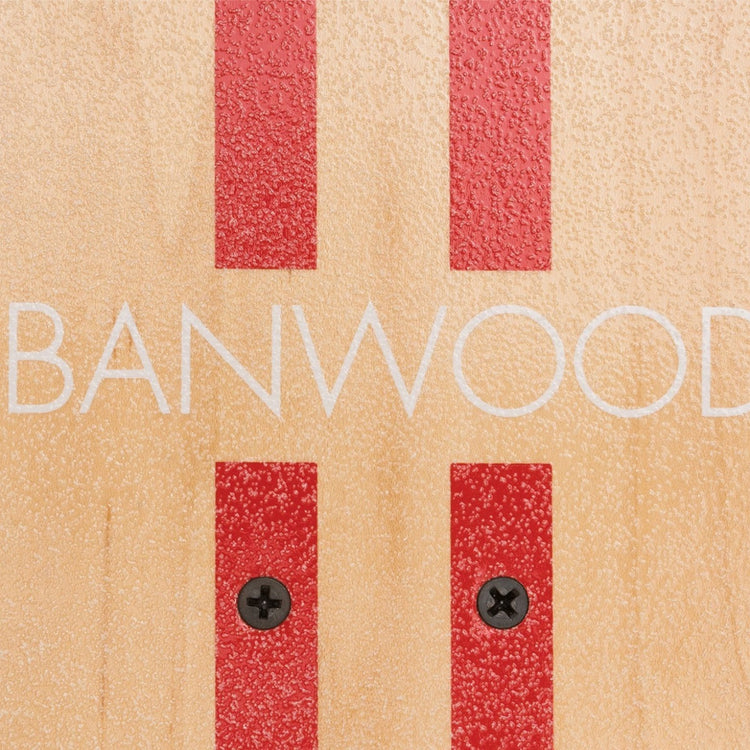 BANWOOD. Skateboard Κόκκινο Ριγέ