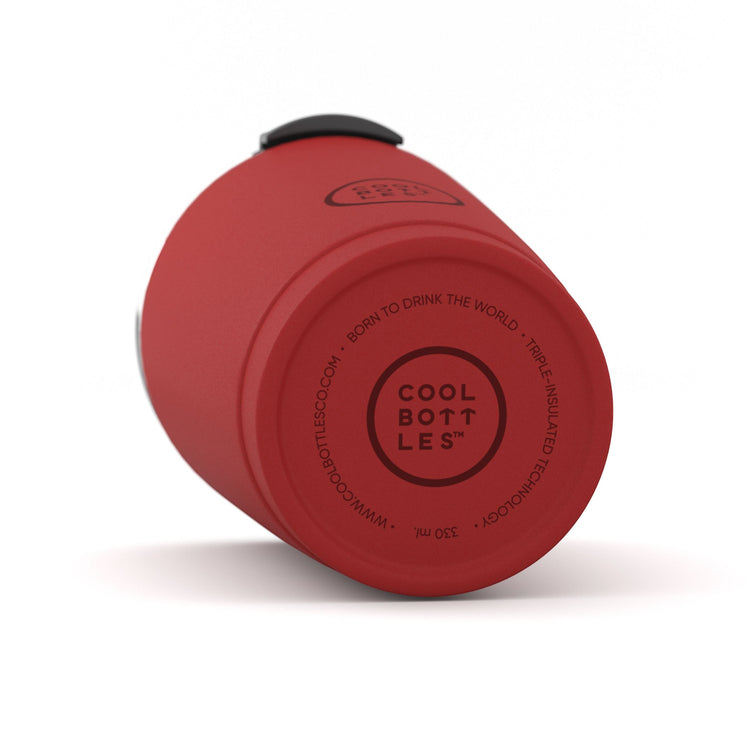 COOL BOTTLES. Ανοξείδωτο ποτήρι-θερμός Έντονο Κόκκινο 330ml