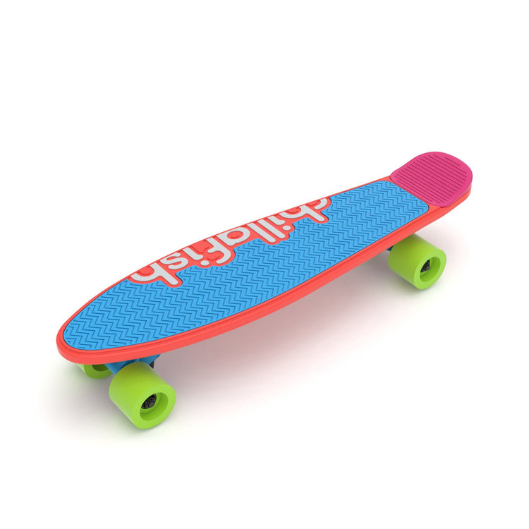 CHILLAFISH. Skateboard - Red Mix