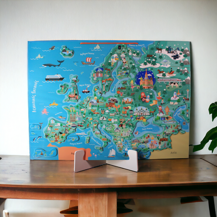Cozykids - Μαγνητικός χάρτης παζλ Ευρώπη