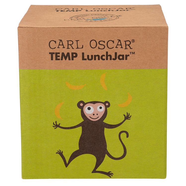 CARL OSCAR. Ανοξείδωτο θερμός φαγητοδοχείο με μαχαιροπίρουνο 500ml TEMP LunchJar Μαϊμού - Λάιμ
