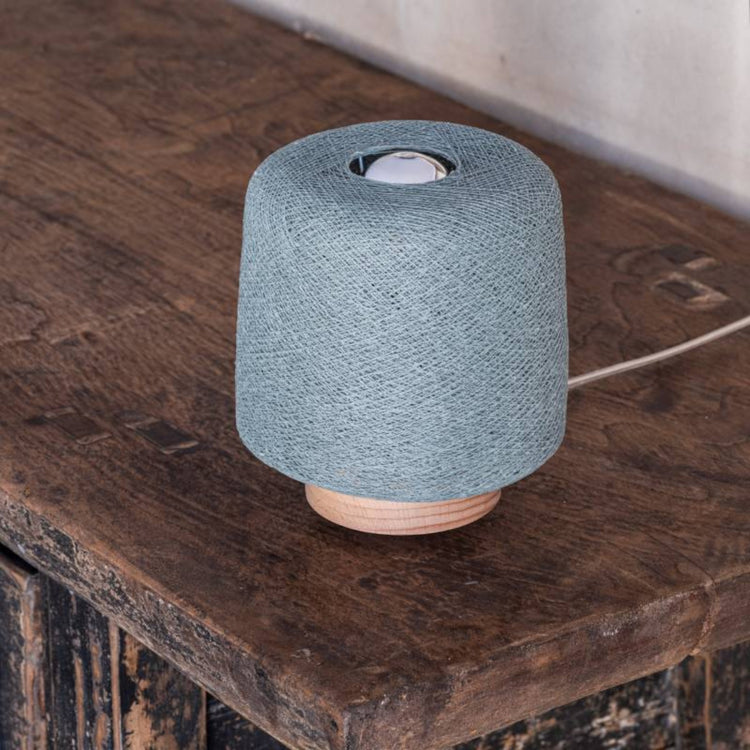 LA CASE DE COUSIN PAUL. Green-grey Madison table lamp