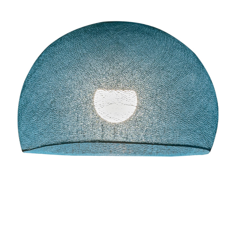 LA CASE DE COUSIN PAUL. Dome lampshade Blue Paon 38 cupola