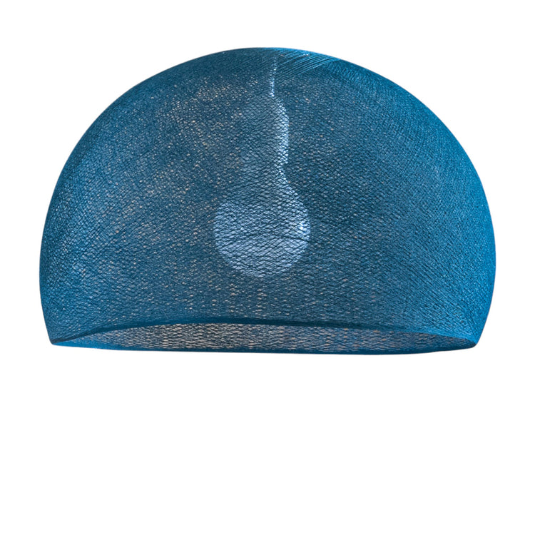LA CASE DE COUSIN PAUL. Dome lampshade simple Peacock Blue 38 cupola
