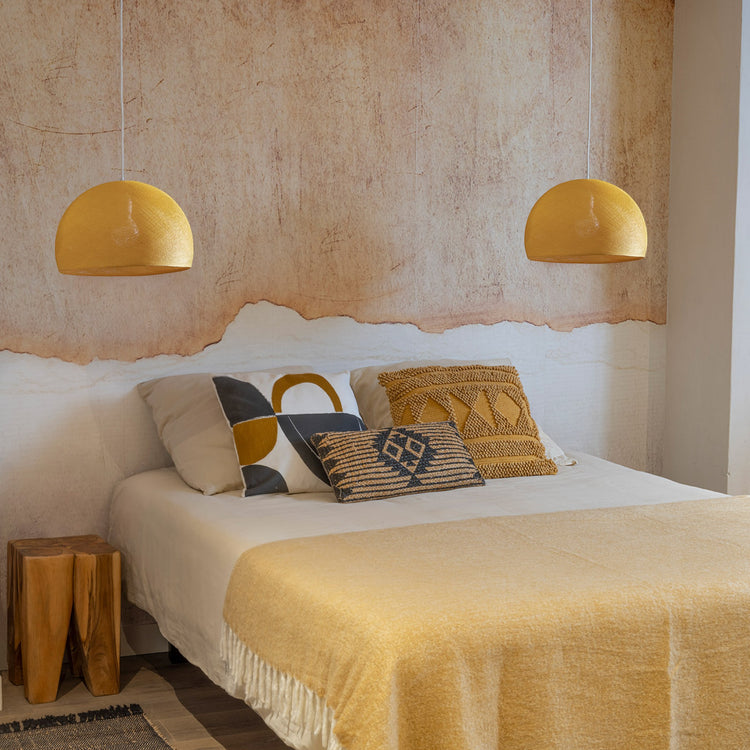 LA CASE DE COUSIN PAUL. Dome lampshade simple Camel 38 cupola