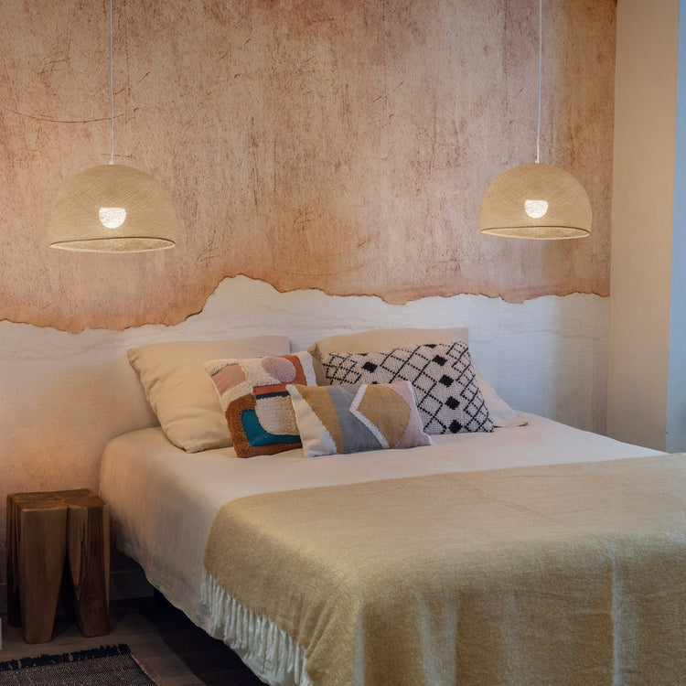 LA CASE DE COUSIN PAUL. Dome lampshade simple Ecru 38 cupola