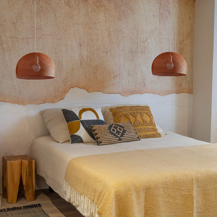 LA CASE DE COUSIN PAUL. Dome lampshade simple Havana 38 cupola