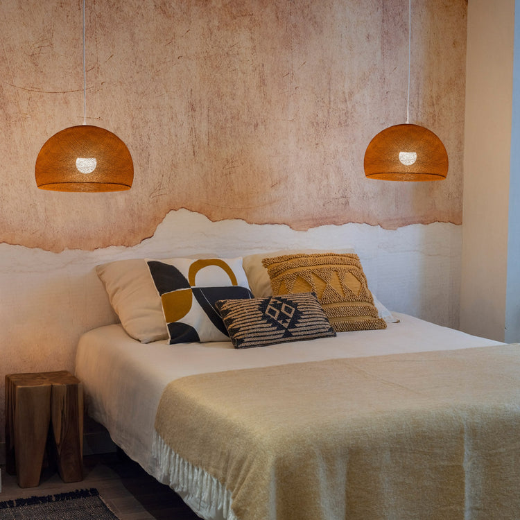 LA CASE DE COUSIN PAUL. Dome lampshade simple Havana 38 cupola