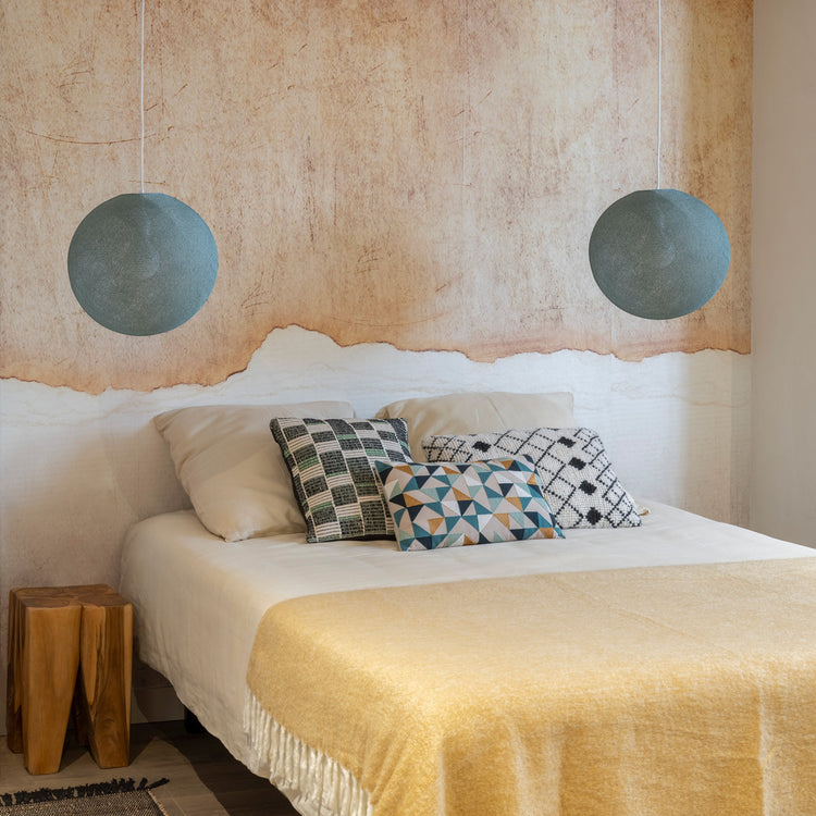 LA CASE DE COUSIN PAUL. Globe lampshade Vert de gris 38