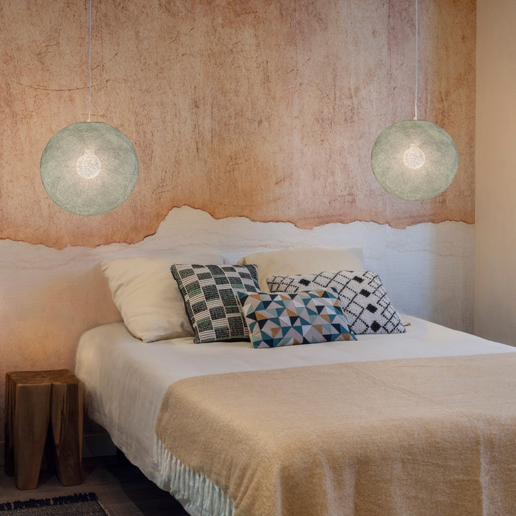 LA CASE DE COUSIN PAUL. Globe lampshade Vert de gris 38