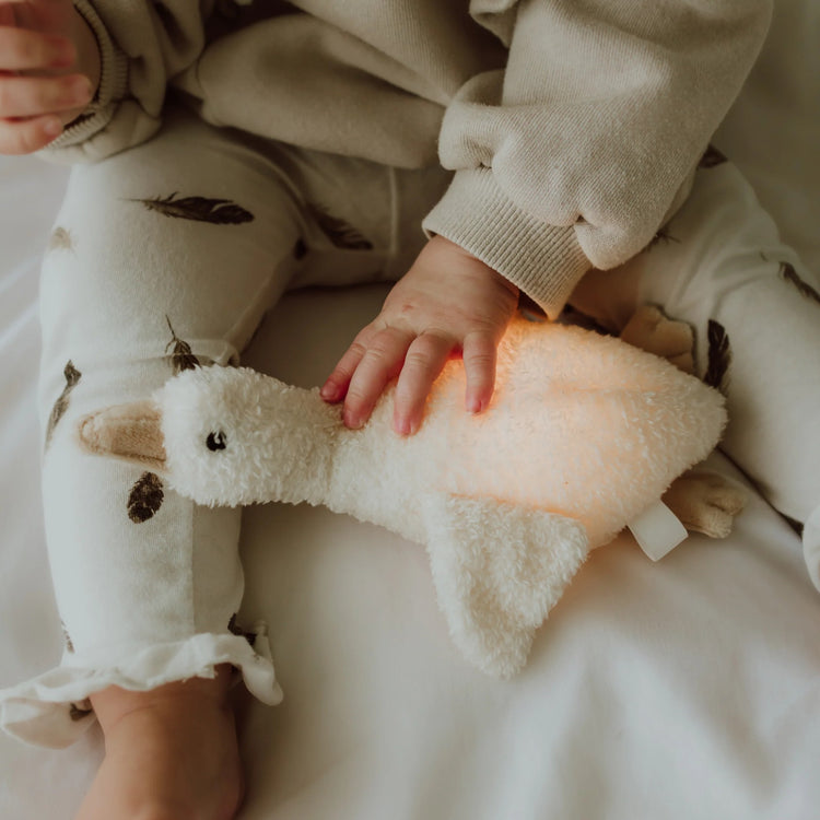 FLOW. Υφασμάτινη χήνα Liva με φωτάκι νυχτός - επαναφορτιζόμενο (μπεζ)