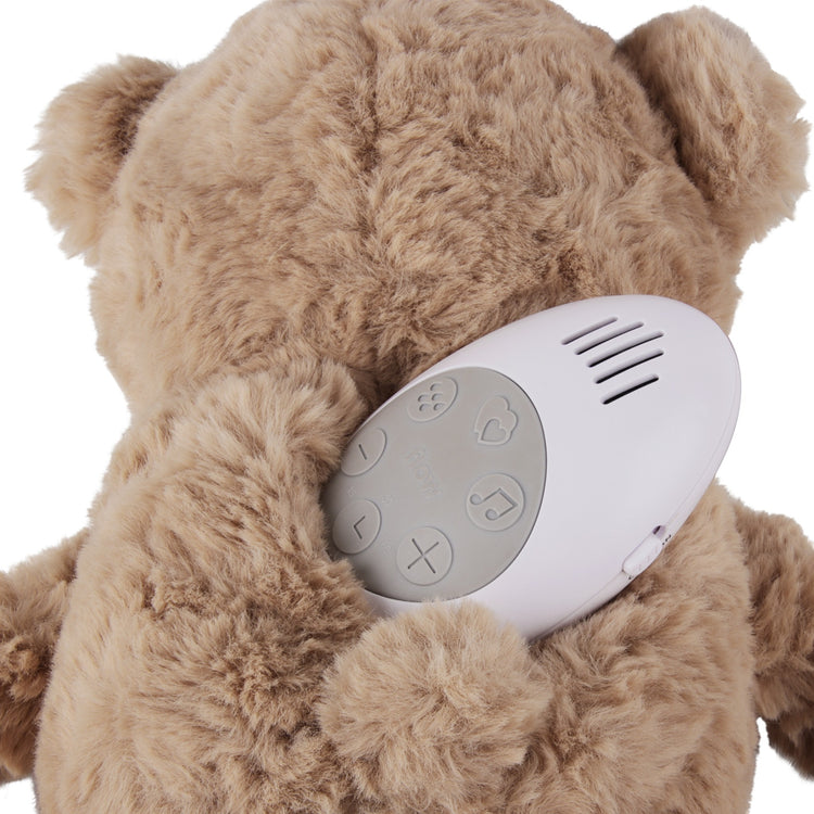 FLOW. Υφασμάτινο αρκουδάκι Lou με λευκούς ήχους & μουσική - επαναφορτιζόμενο (καφέ)