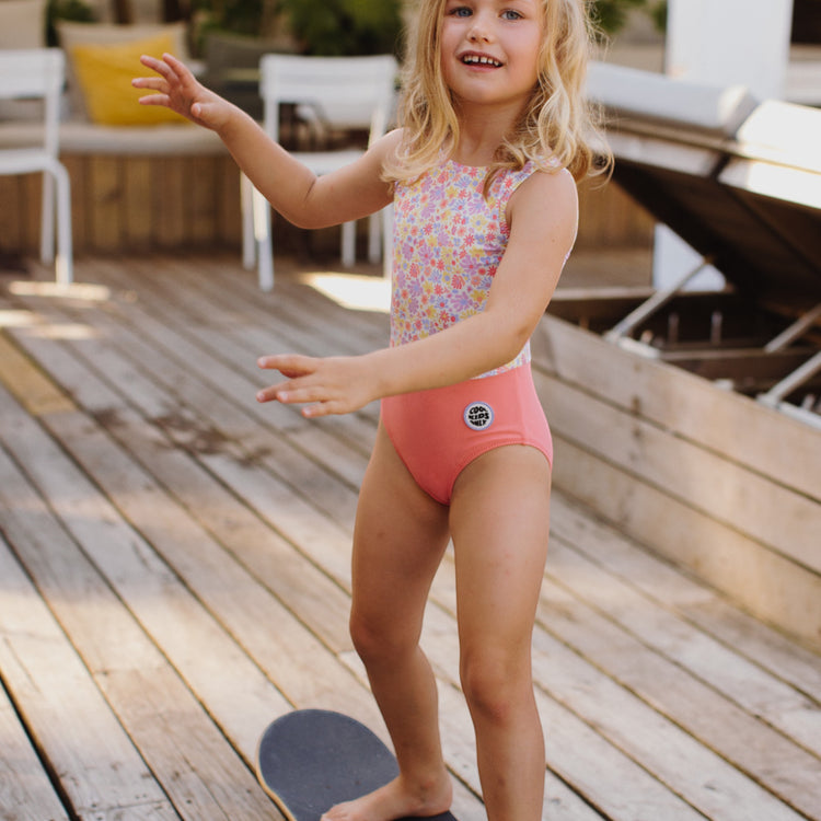 HELLO HOSSY. Παιδικό μαγιό Retro Flowers κορίτσι