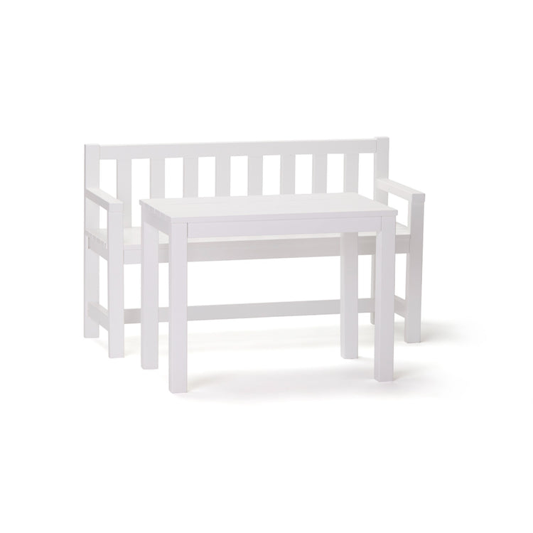 KIDS CONCEPT. Ξύλινο σετ καναπές και τραπεζάκι κήπου (λευκό)