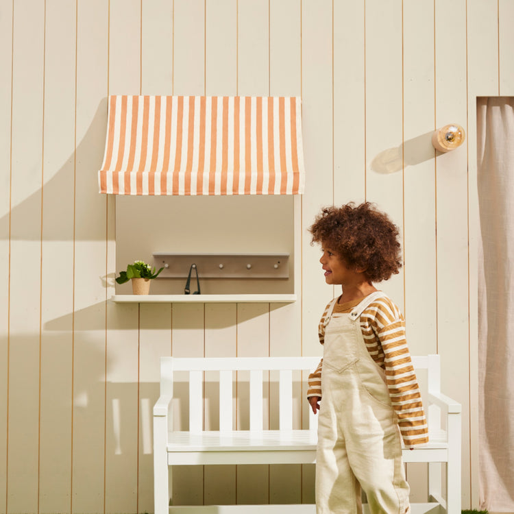KIDS CONCEPT. Ξύλινο σετ καναπές και τραπεζάκι κήπου (λευκό)