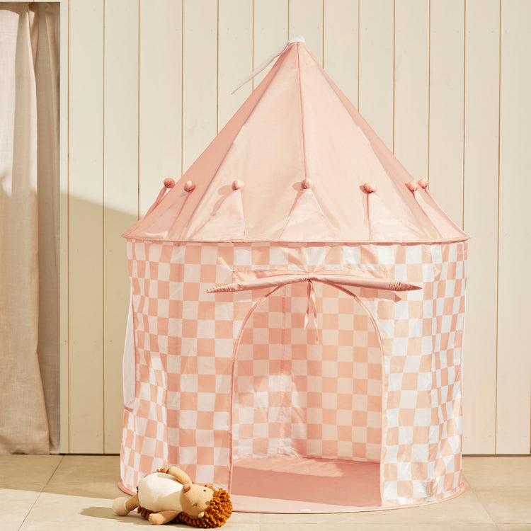 KIDS CONCEPT. Σκηνή παιχνιδιού Star (ροδακινί καρό)