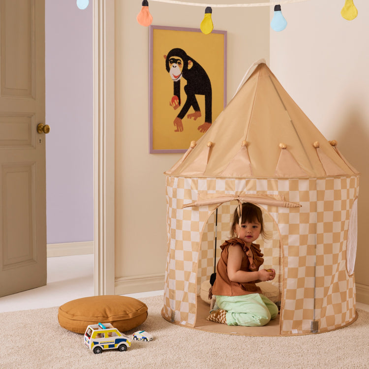 KIDS CONCEPT. Σκηνή παιχνιδιού Star (κίτρινο καρό)