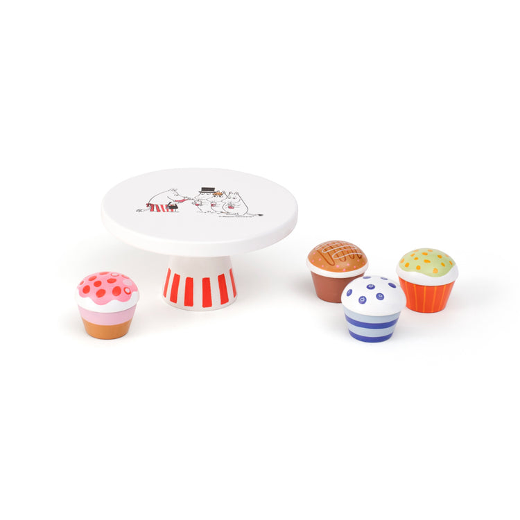 KIDS CONCEPT. Ξύλινος δίσκος με 4 κεκάκια MOOMIN