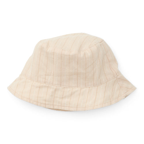LITTLE DUTCH. Παιδικό καπέλο ήλιου διπλής όψης Sand Stripes / Beige - Νο 1 (74/86)