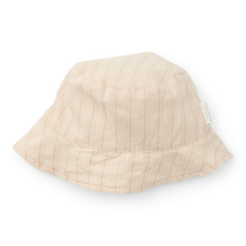LITTLE DUTCH. Παιδικό καπέλο ήλιου διπλής όψης Sand Stripes / Beige - Νο 2 (92/104)