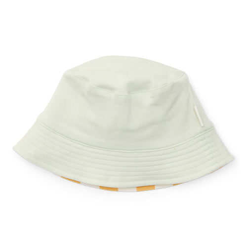 LITTLE DUTCH. Reversible hat Honey Stripes / Farm Green - size 2 (92/104)