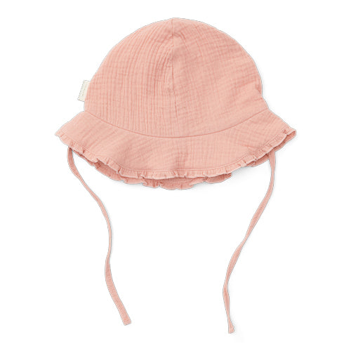 LITTLE DUTCH. Παιδικό καπέλο ήλιου από μουσελίνα Flower Pink - Νο 1 (74/86)