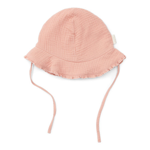 LITTLE DUTCH. Παιδικό καπέλο ήλιου από μουσελίνα Flower Pink - Νο 1 (74 /86)