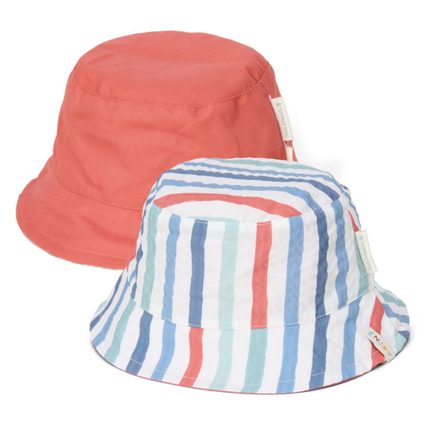 BASICKS × OUTDOOR PRODUCTS × Firsthand LITTLE DUTCH. Reversible bucket hat Stripes Multi-colour – Cozykids.gr