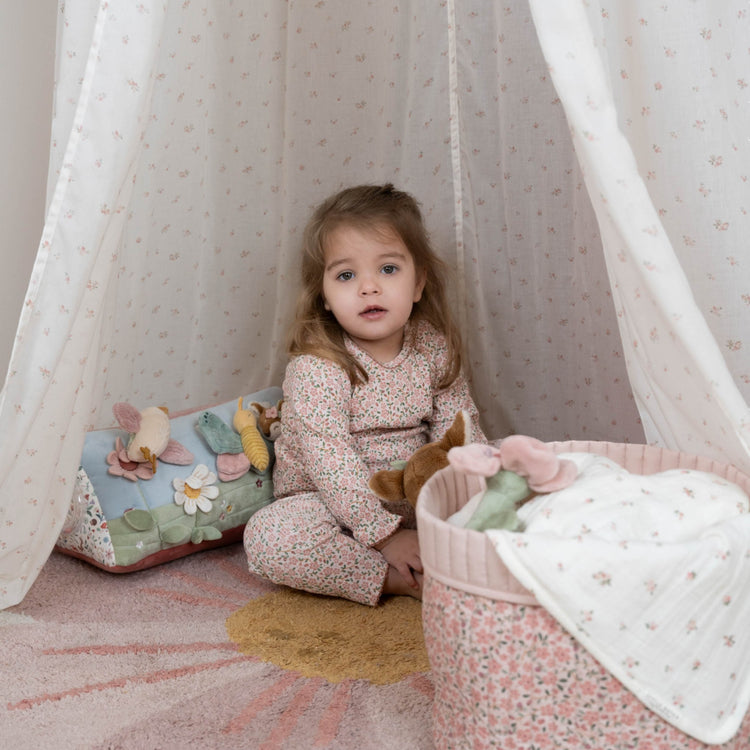 LITTLE DUTCH. Καλάθι αλλαξιέρας καπιτονέ μεγάλο Fairy Floral (δύο όψεων)