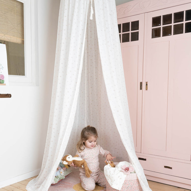 LITTLE DUTCH. Καλάθι αλλαξιέρας καπιτονέ μεγάλο Fairy Floral (δύο όψεων)