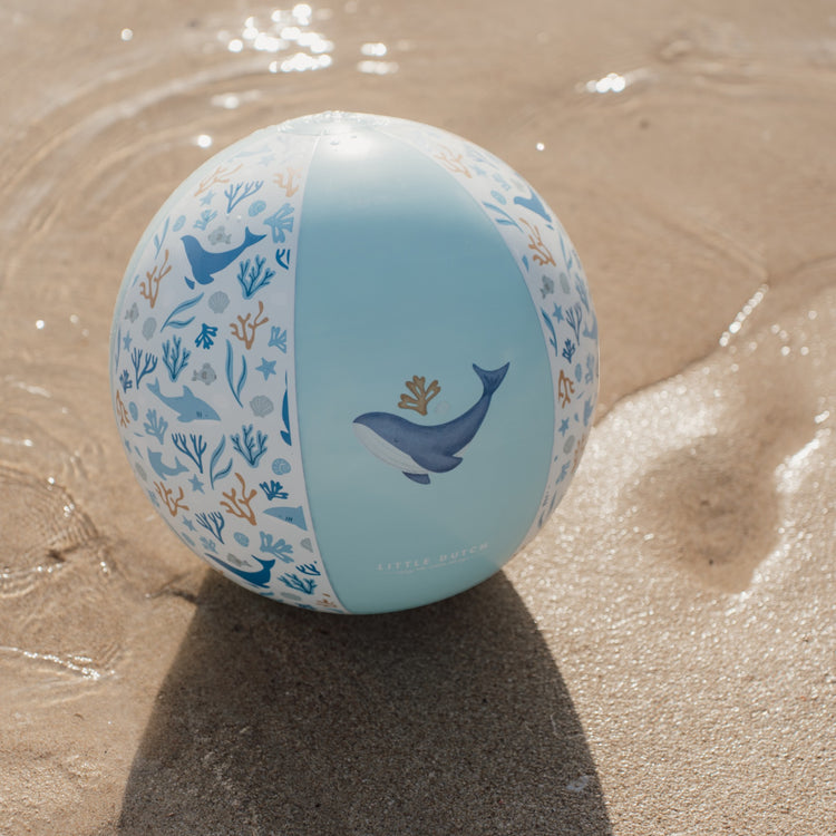 LITTLE DUTCH. Beach Ball Ocean Dreams Blue 35cm
