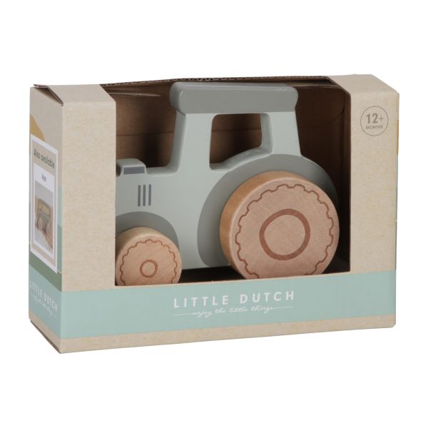 LITTLE DUTCH. Ξύλινο αυτοκινητάκι τρακτέρ Little Farm FSC