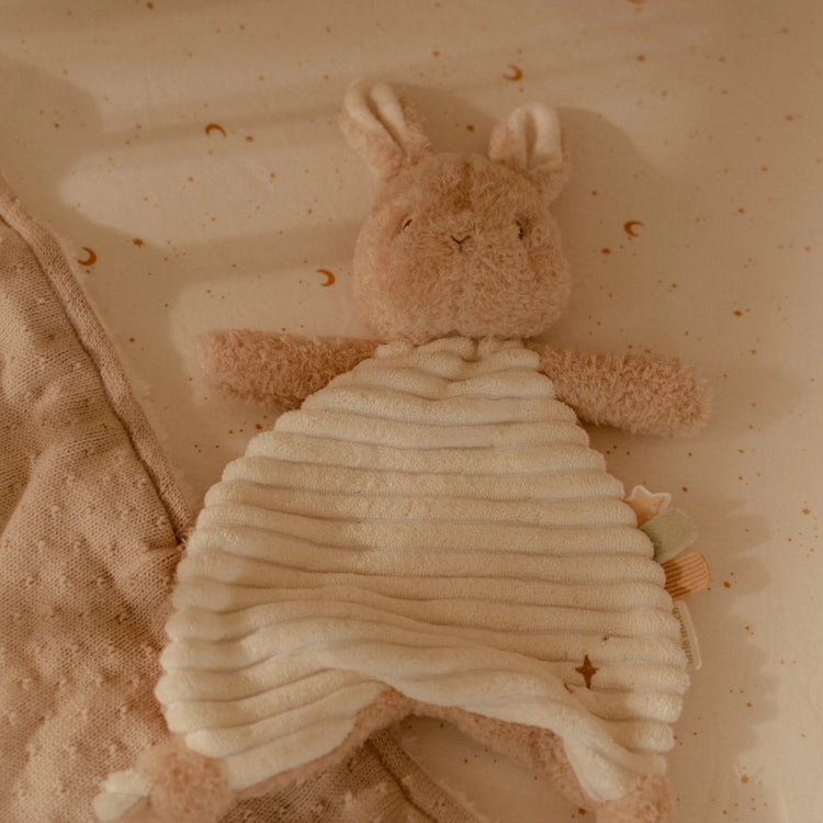 LITTLE DUTCH. Υφασμάτινο ανάγλυφο ντουντού κουνελάκι Newborn Naturals GRS