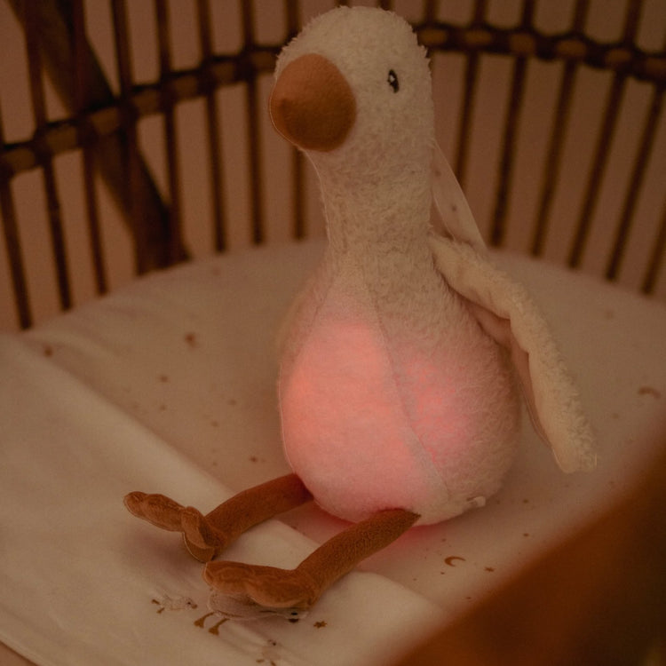 LITTLE DUTCH. Υφασμάτινη χήνα με φωτισμό, λευκούς ήχους & μουσική - επαναφορτιζόμενη